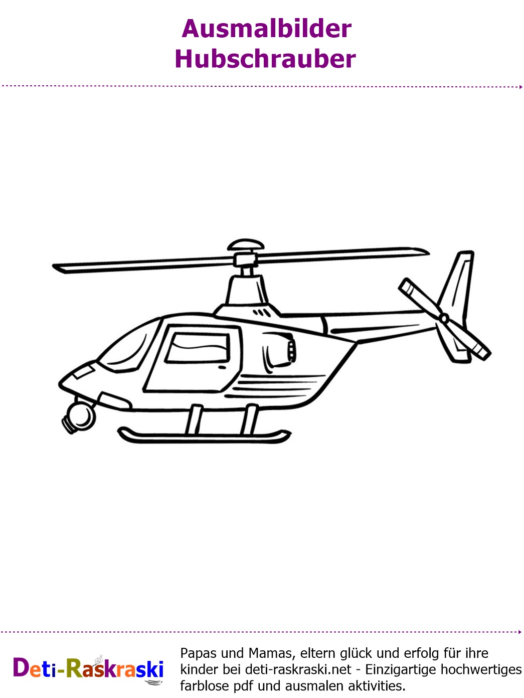 Flugzeuge Hubschrauber Ausmalbilder Kostenlos Zum Drucken oder Downloaden